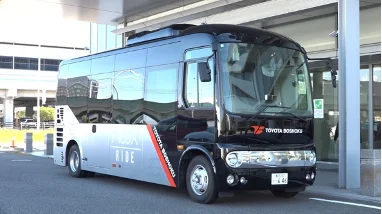 トヨタ紡織と共同開発した移動型エンタメ体験システム「MOOX-RIDE」搭載のデジタルコンテンツバスが試験走行されました